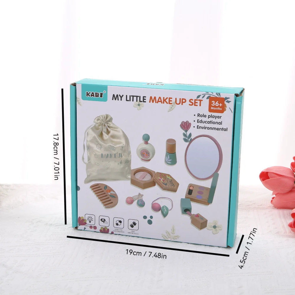 Wooden Children's Simulation Makeup Toy Set