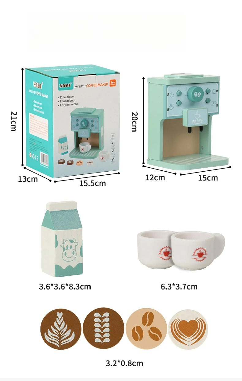 🧁☕ Montessori Wooden Coffee Maker Play Set