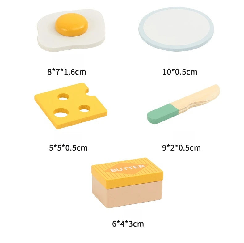 🍞 Montessori Wooden Toaster Play Set