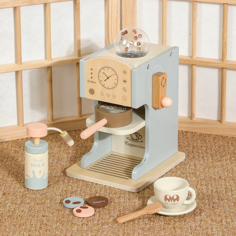 ☕ Wooden Kids Coffee Maker Set