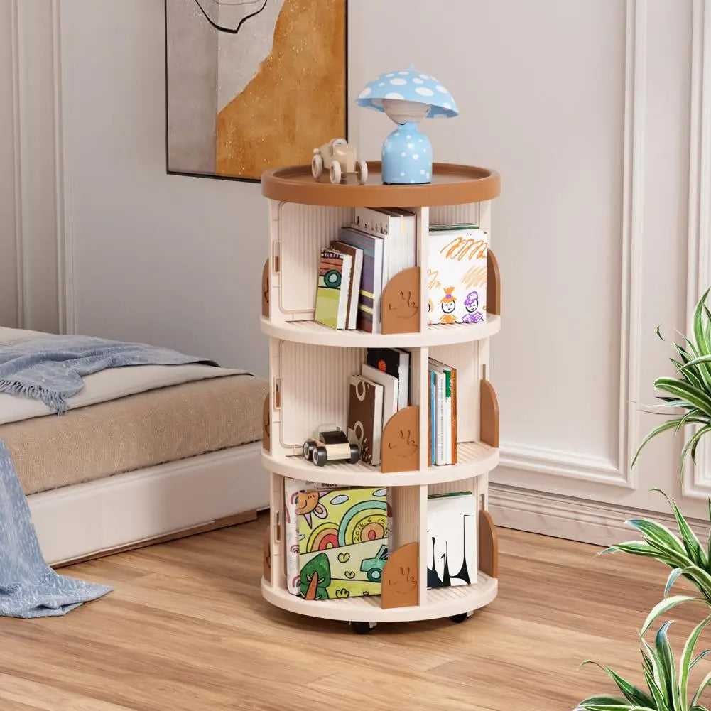 🔄 360° Spinning Kids Bookshelf