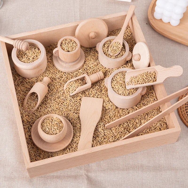Montessori Wooden Sensory Puzzle Set