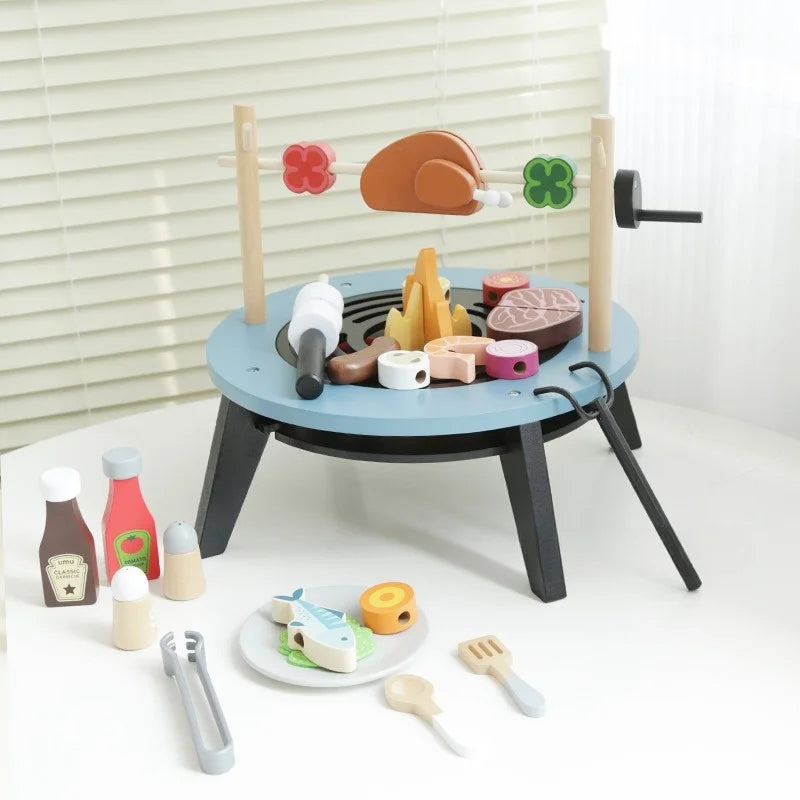 🔥 Wooden BBQ Firepit Playset