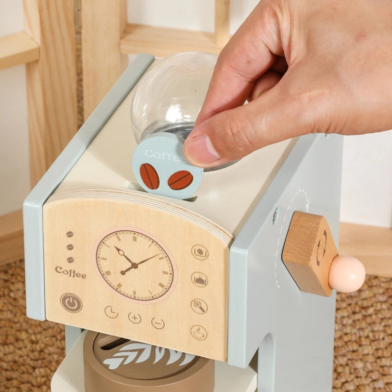 ☕ Wooden Kids Coffee Maker Set