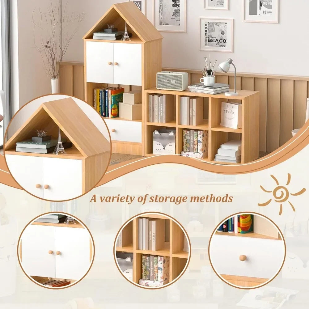📚 Multi-Functional Adjustable Kids Bookcase
