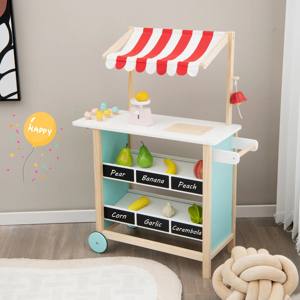 🍦 Kids Wooden Ice Cream Cart