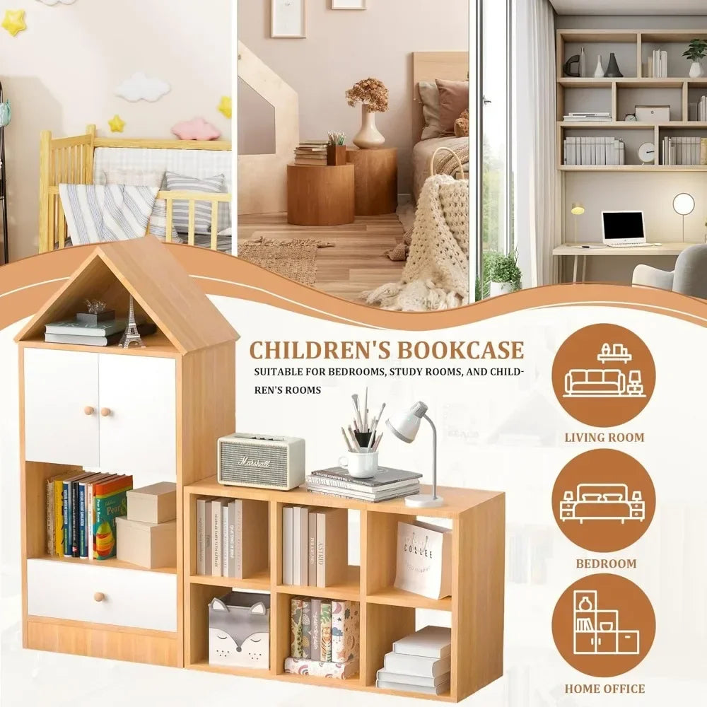📚 Multi-Functional Adjustable Kids Bookcase