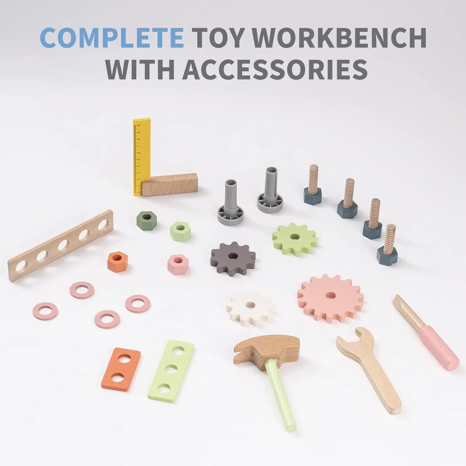 🔧 Robotime Mini Wooden Tool Bench Set