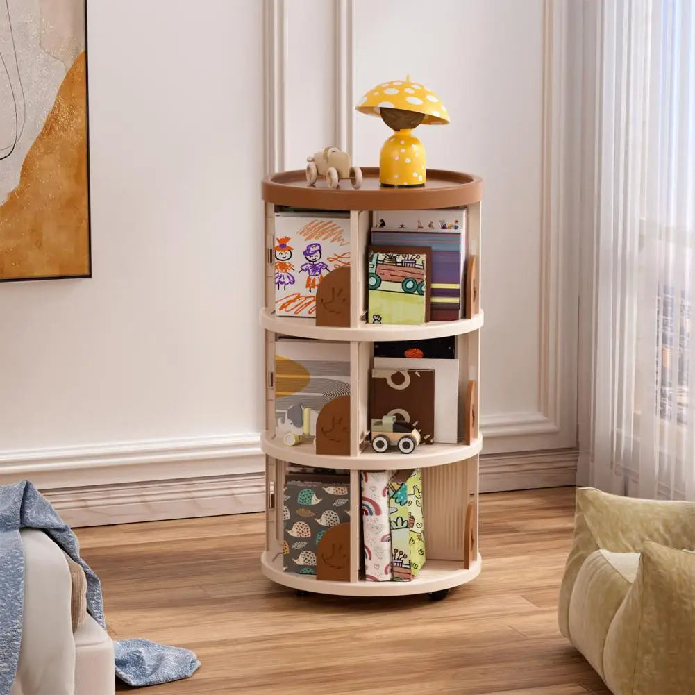 🔄 360° Spinning Kids Bookshelf
