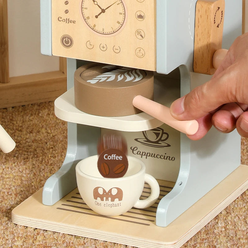 ☕ Wooden Kids Coffee Maker Set