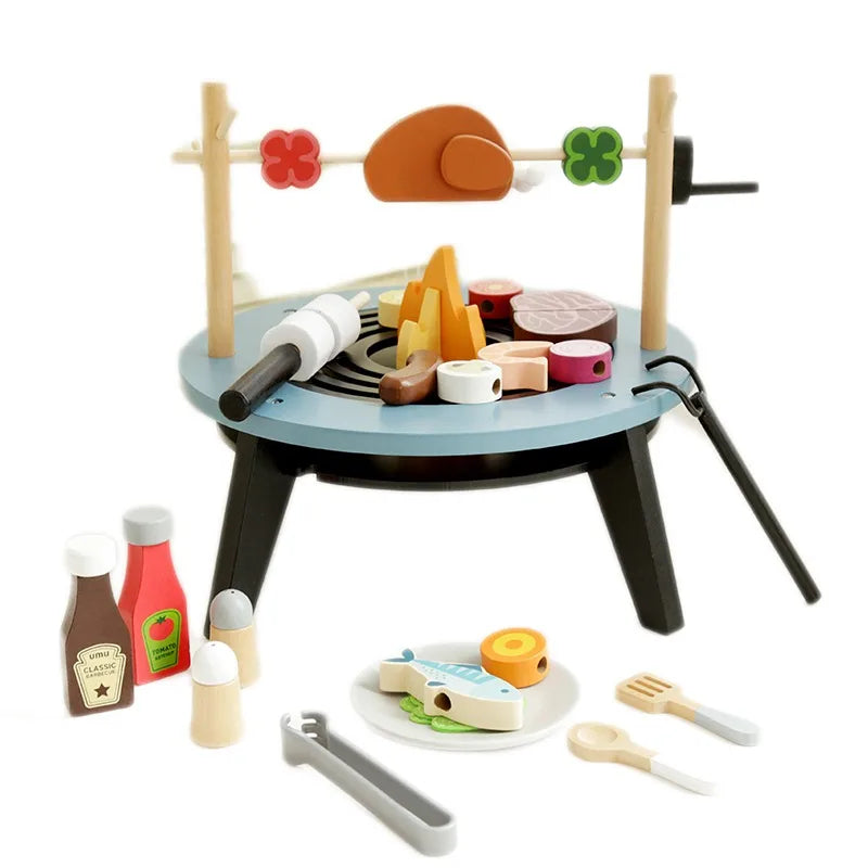 🔥 Wooden BBQ Firepit Playset