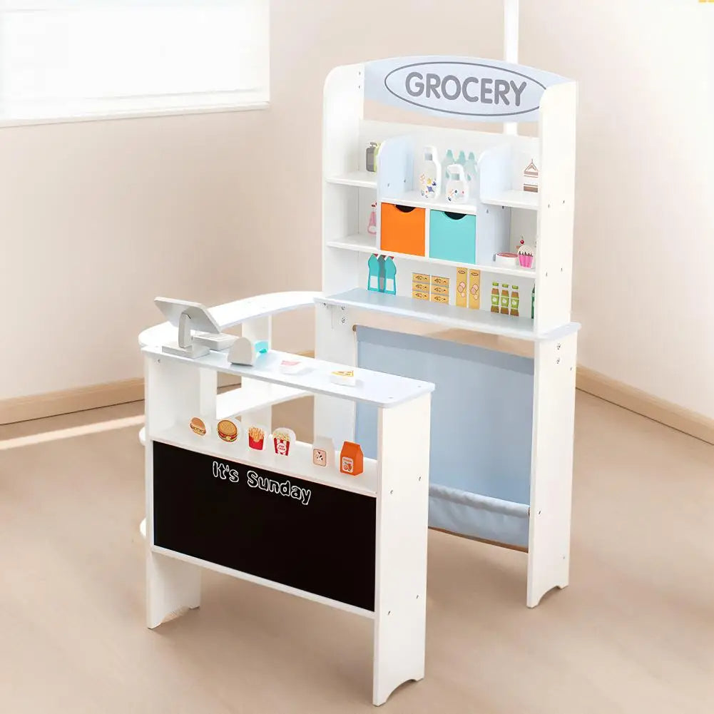 Wooden Toy Grocery Store Playset