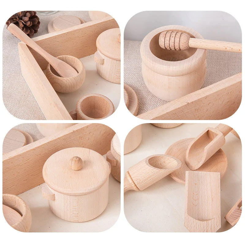 Montessori Wooden Sensory Puzzle Set