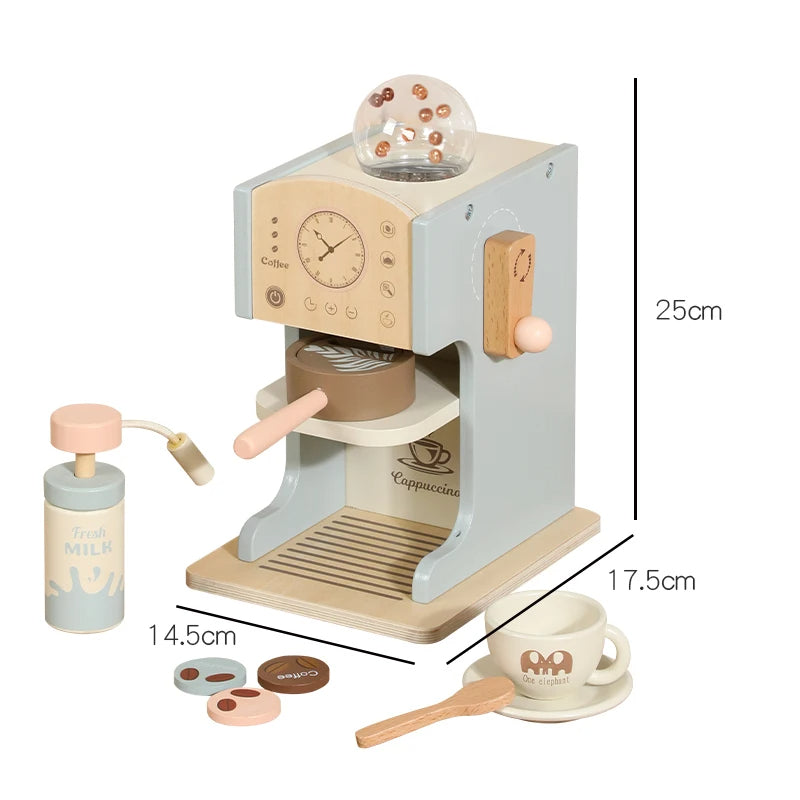 ☕ Wooden Kids Coffee Maker Set