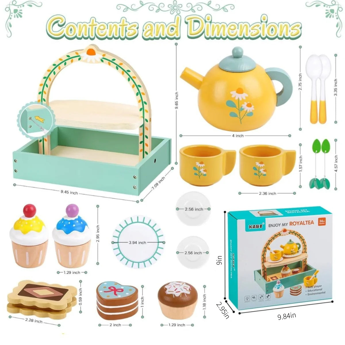 🍵 Montessori Wooden Tea Set
