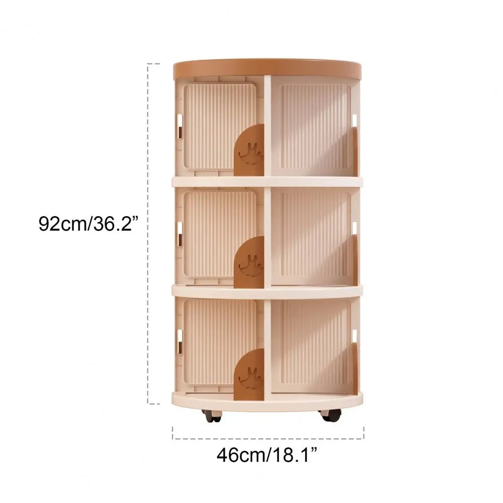 🔄 360° Spinning Kids Bookshelf