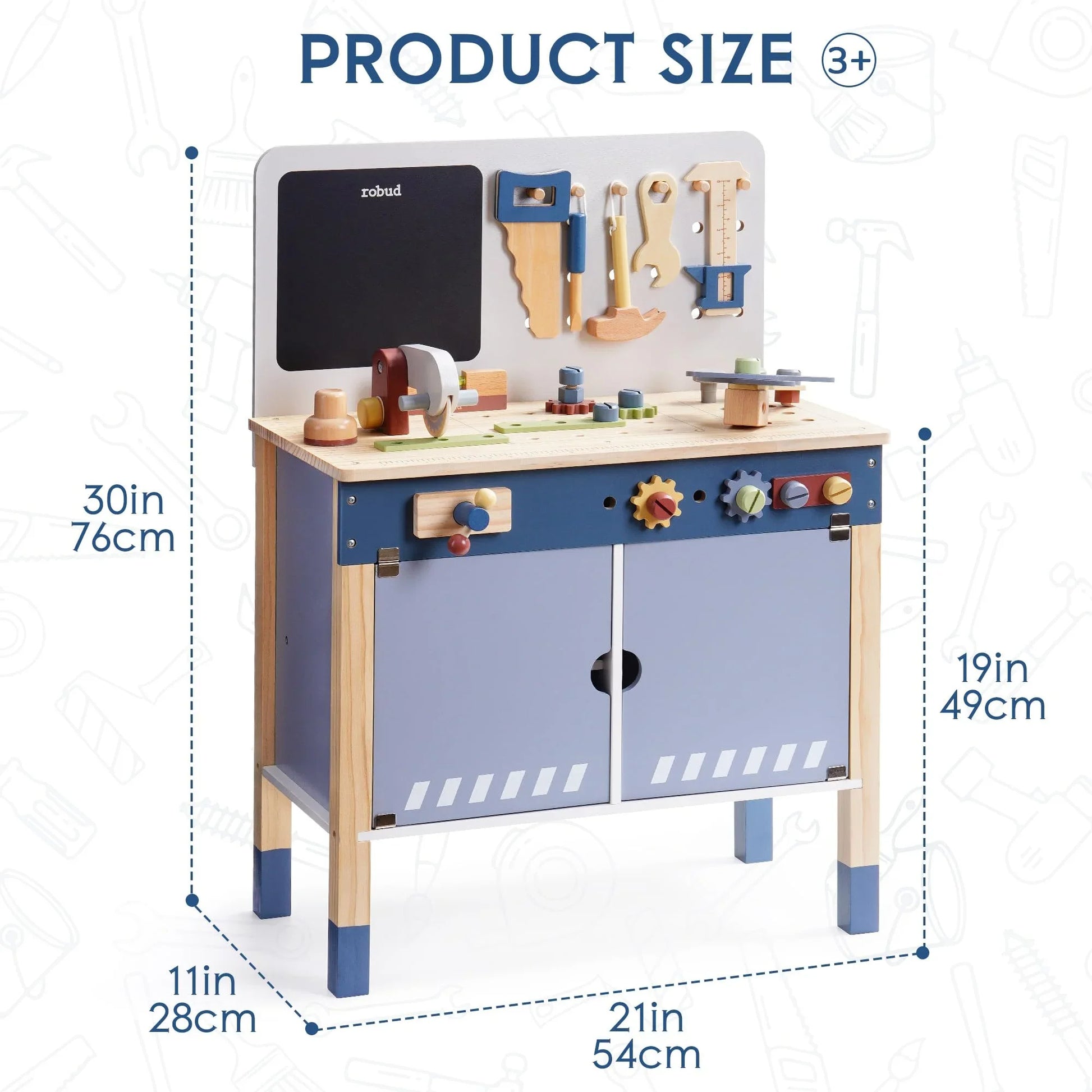 🔧 Robotime Robud Wooden Toy Workbench