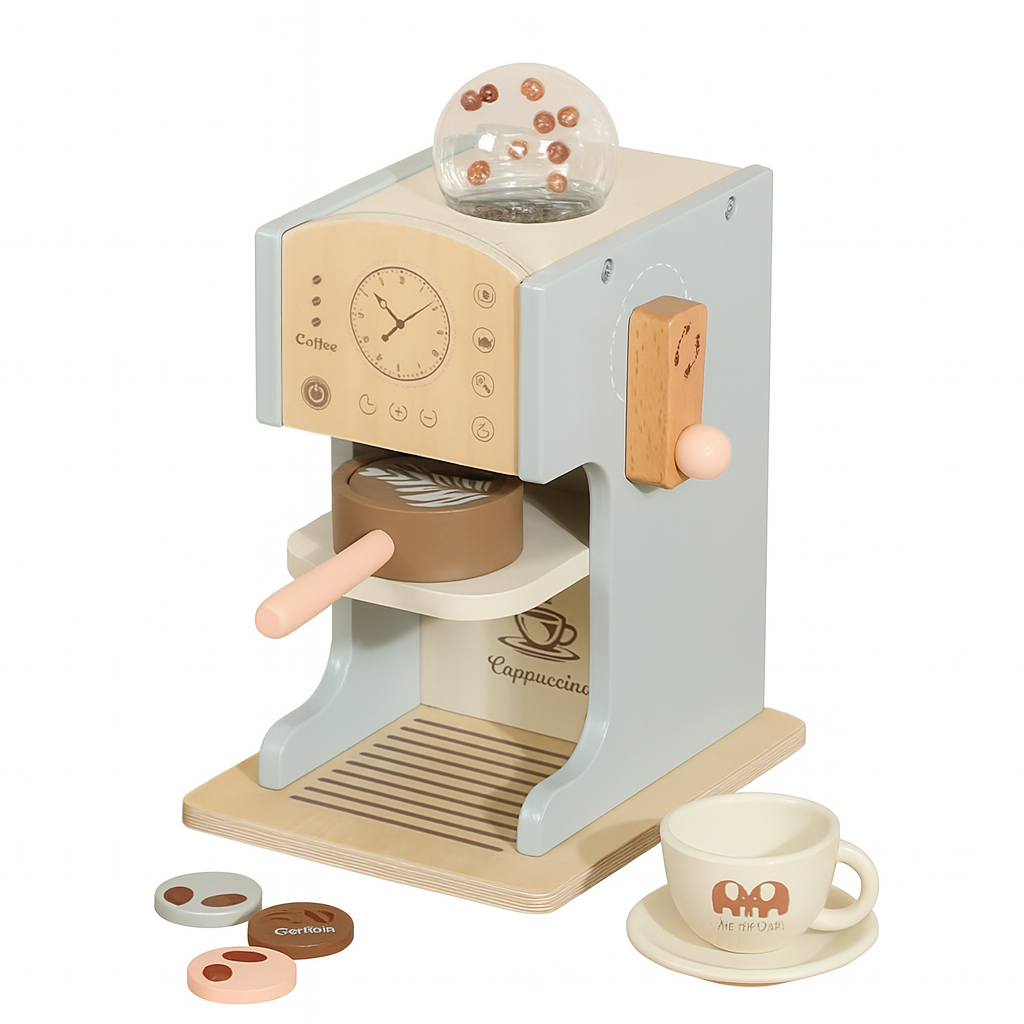 ☕ Wooden Kids Coffee Maker Set