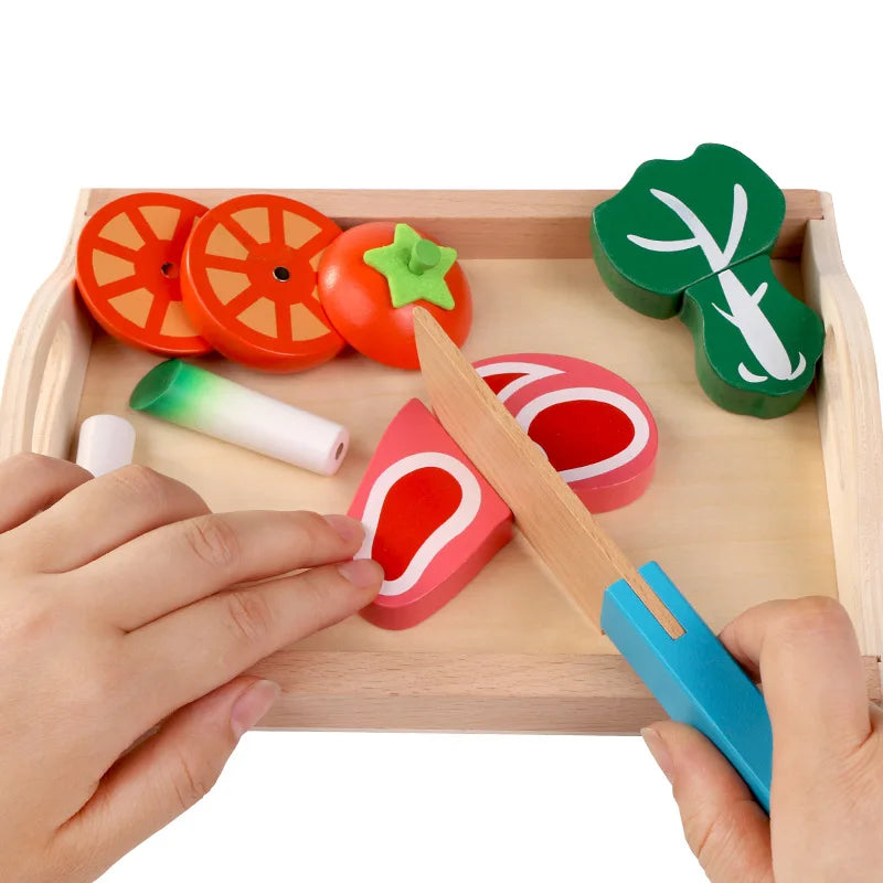 Wooden Montessori Kitchen Toy Set