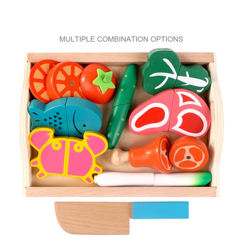 Wooden Montessori Kitchen Toy Set
