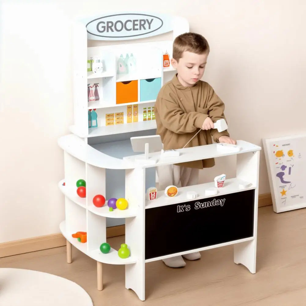 Wooden Toy Grocery Store Playset