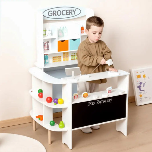 Wooden Toy Grocery Store Playset