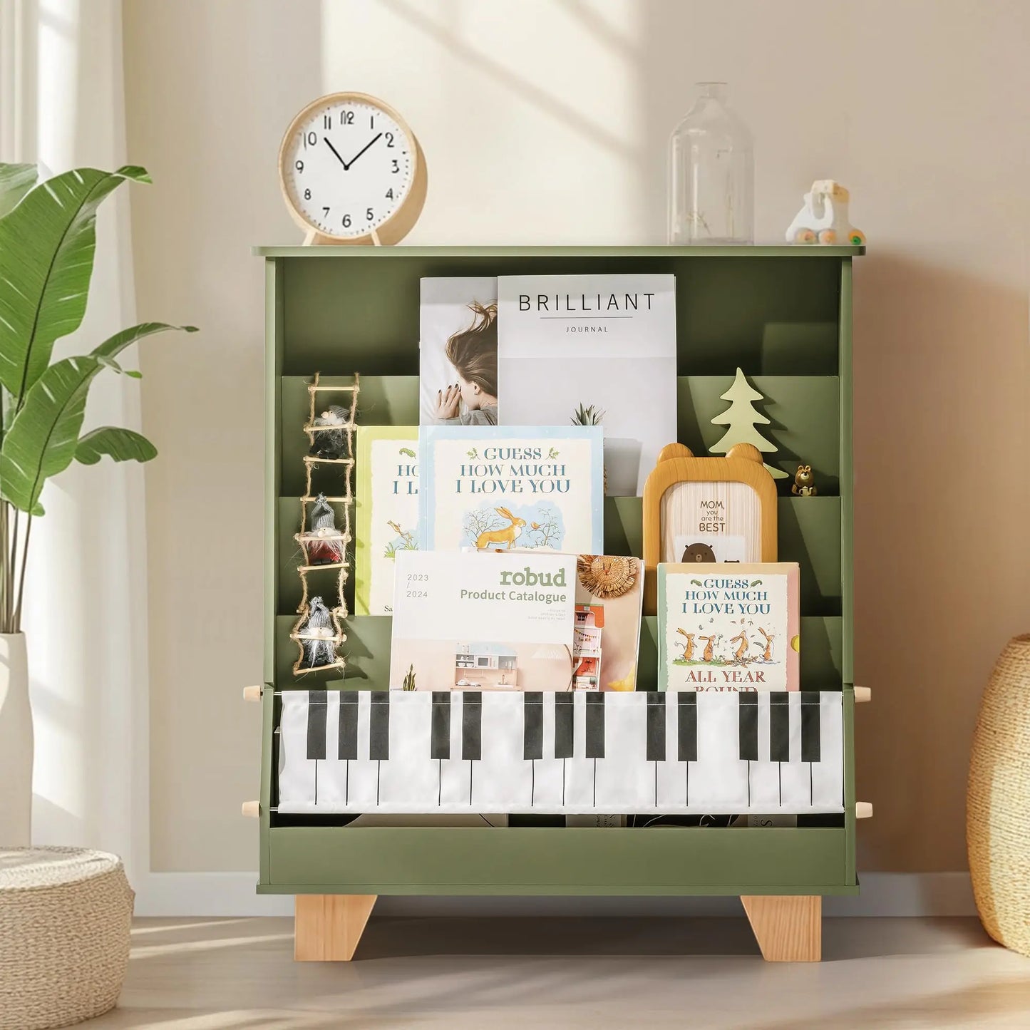 ROBOTIME Robud 4-Tier Kids Bookshelf