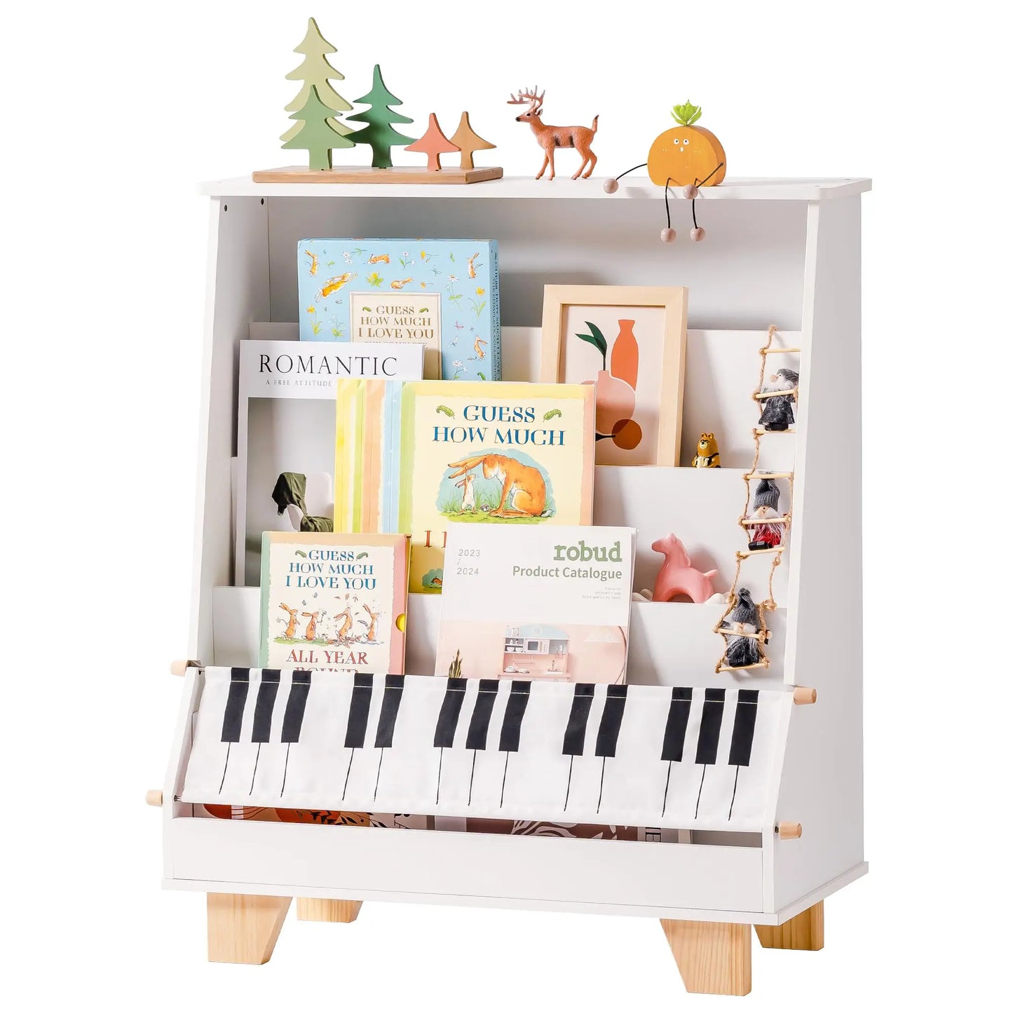 ROBOTIME Robud 4-Tier Kids Bookshelf