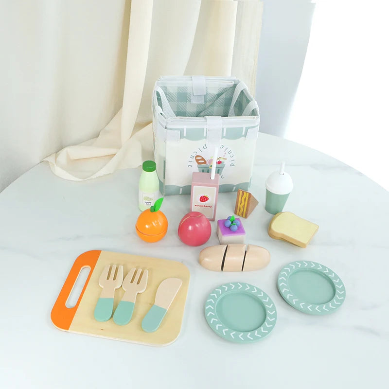 Wooden Kids Cooking Utensils Set