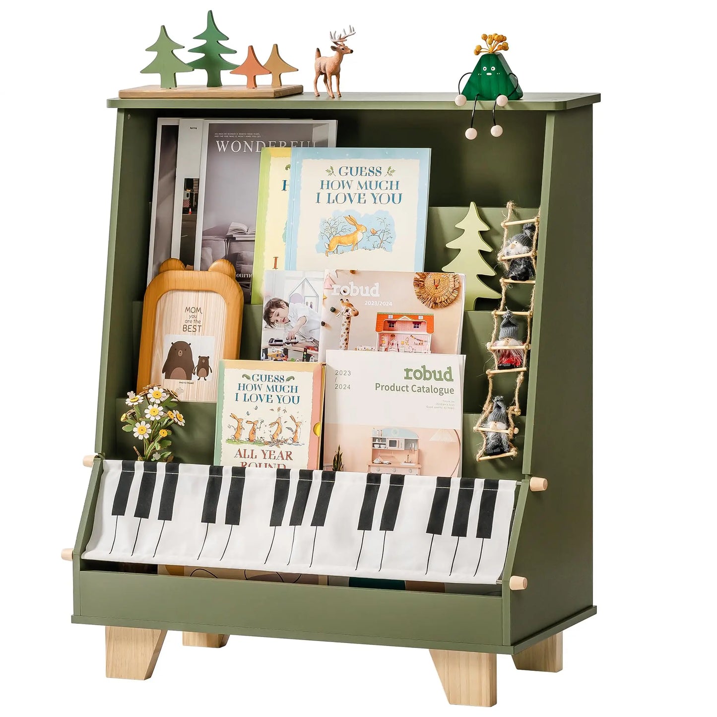 ROBOTIME Robud 4-Tier Kids Bookshelf