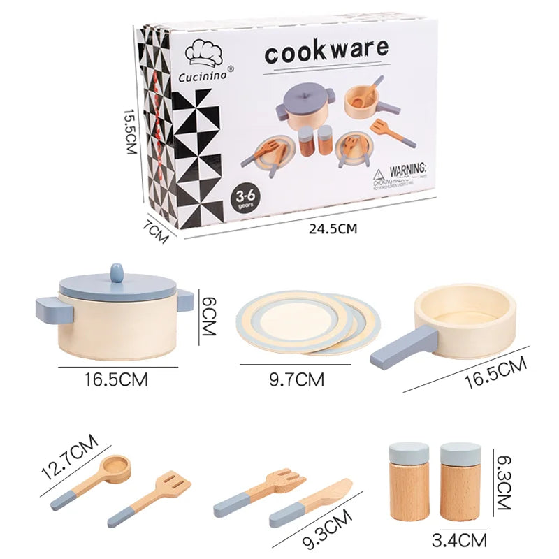 Wooden Mini Kitchen Toy Set