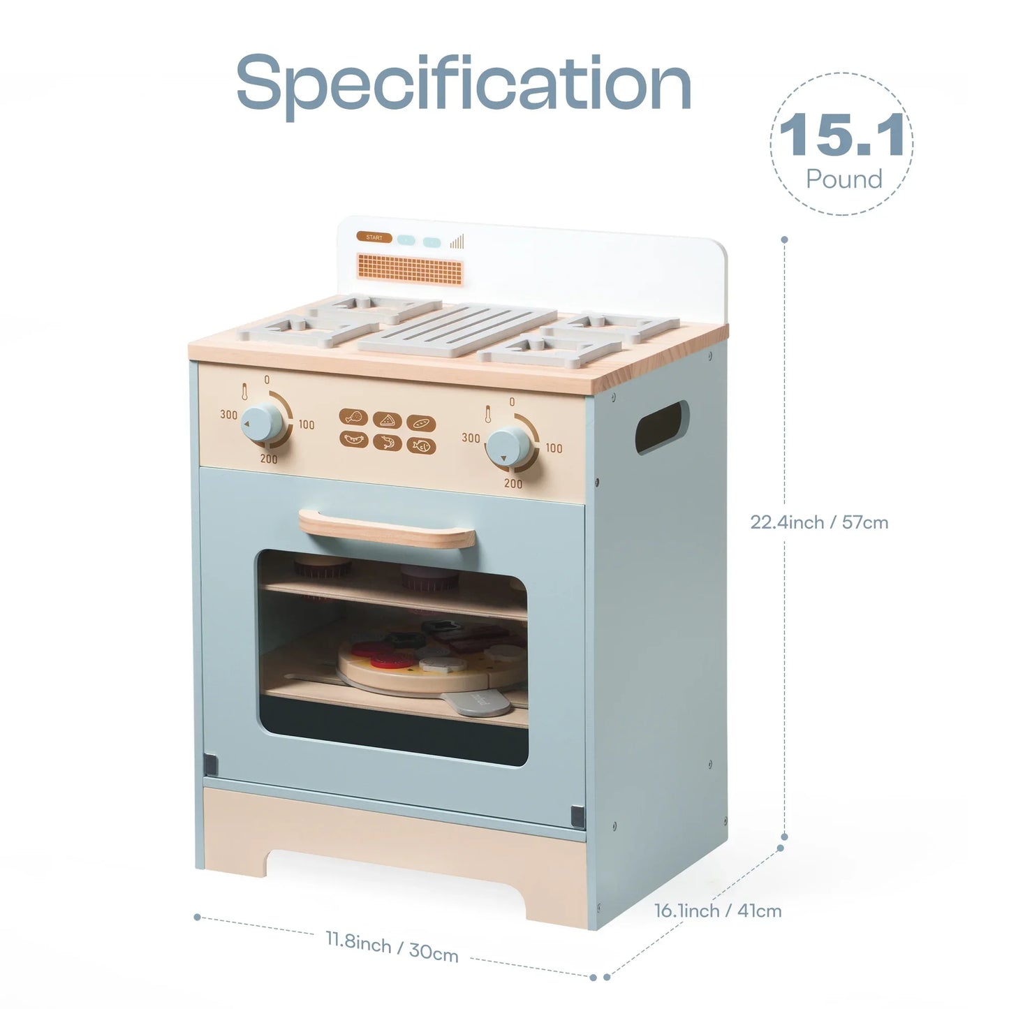 Robotime Robud Woode Oven Playset