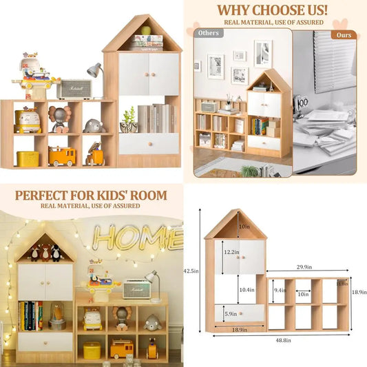 Multi-Functional Adjustable Kids Bookcase