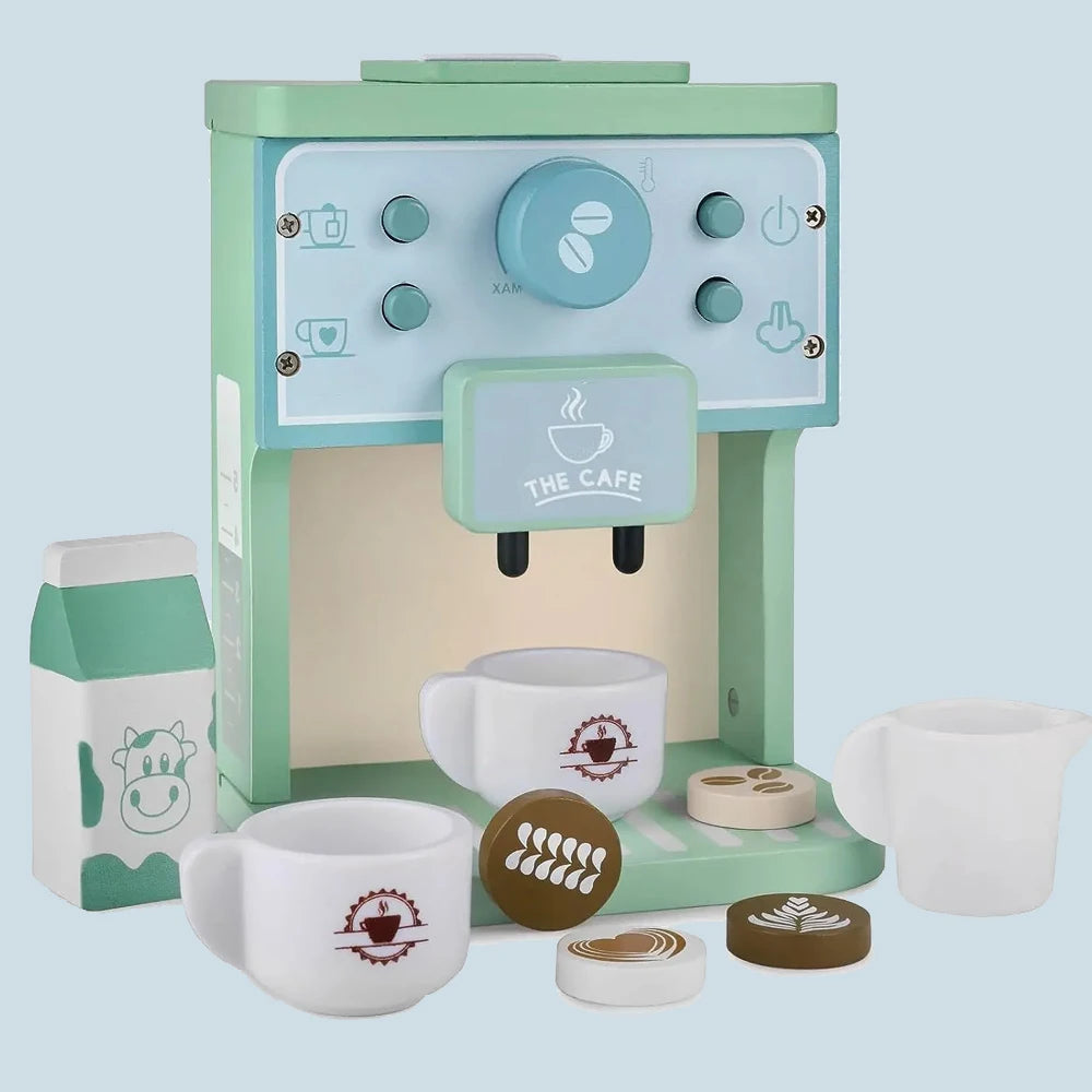 Montessori Wooden Coffee Maker Play Set