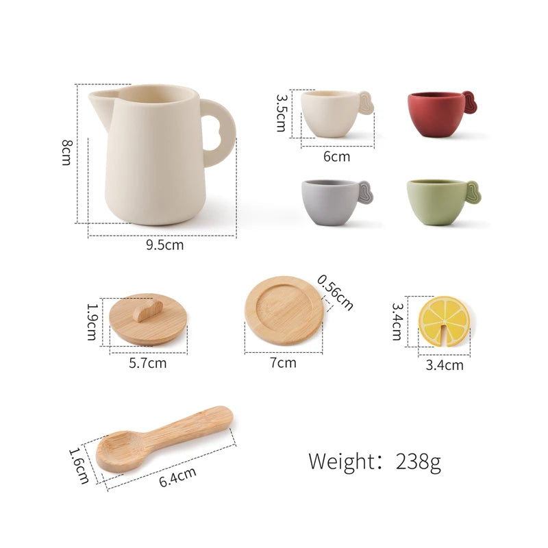 Wooden Kids Coffee Maker Set