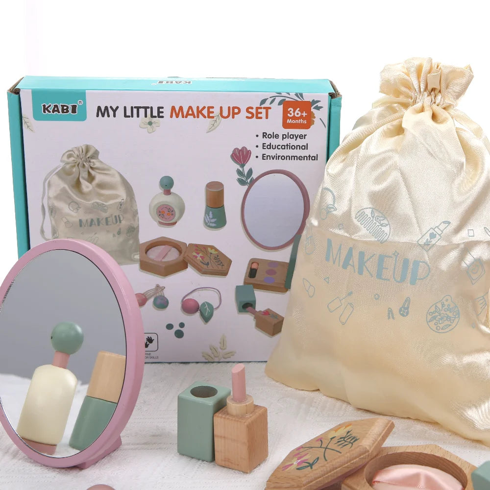 Wooden Children's Simulation Makeup Toy Set