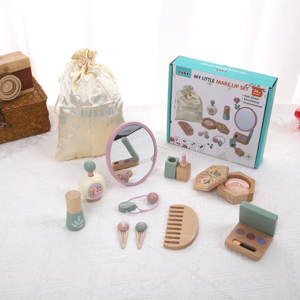 Wooden Children's Simulation Makeup Toy Set