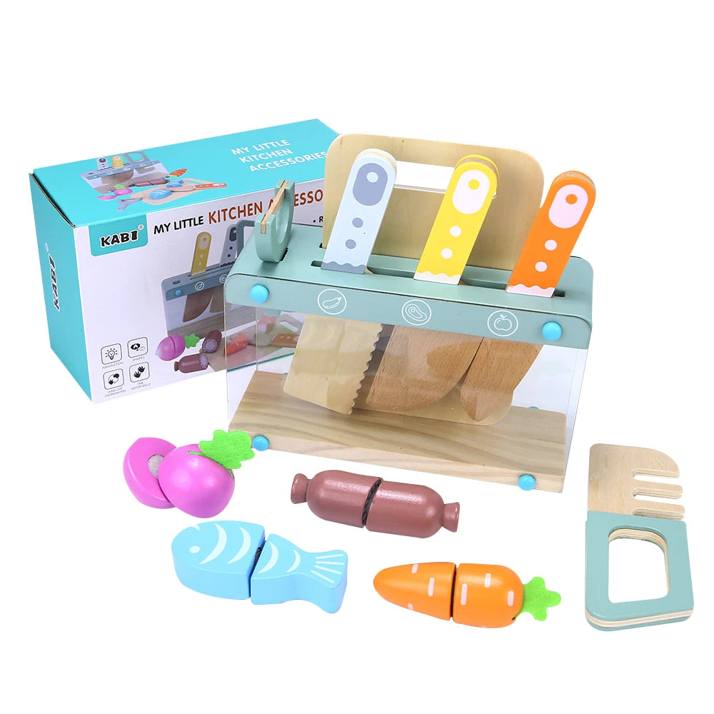 Wooden Kids Cooking Utensils Set