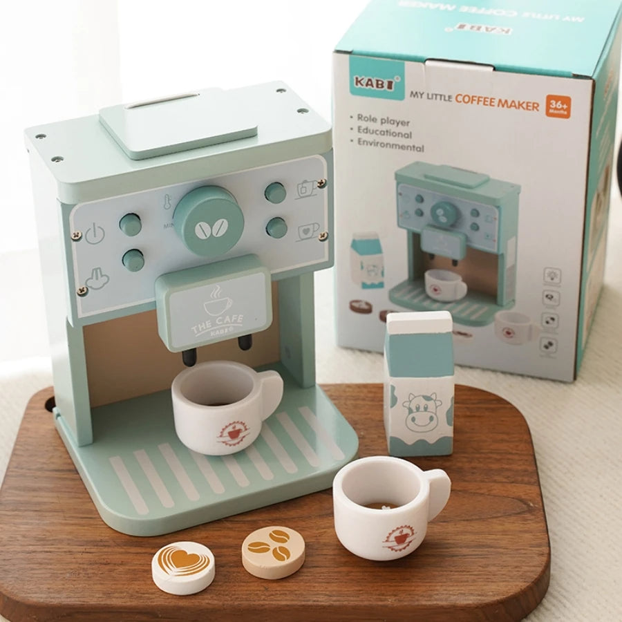 🧁☕ Montessori Wooden Coffee Maker Play Set