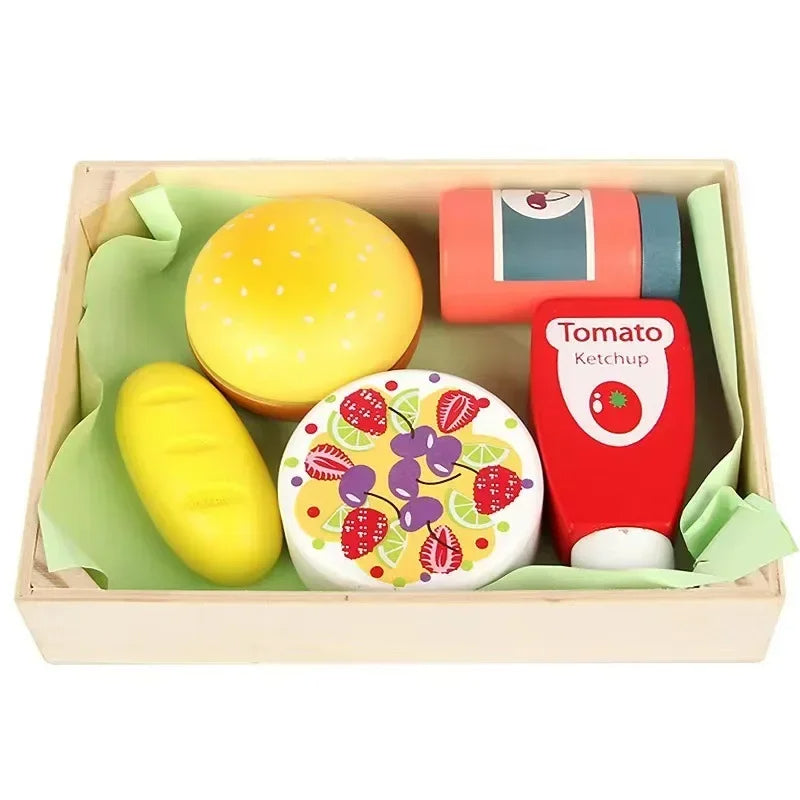 🍓 Wooden Montessori Kitchen Toy Set