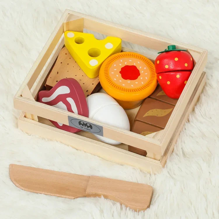 🍓 Wooden Montessori Kitchen Toy Set