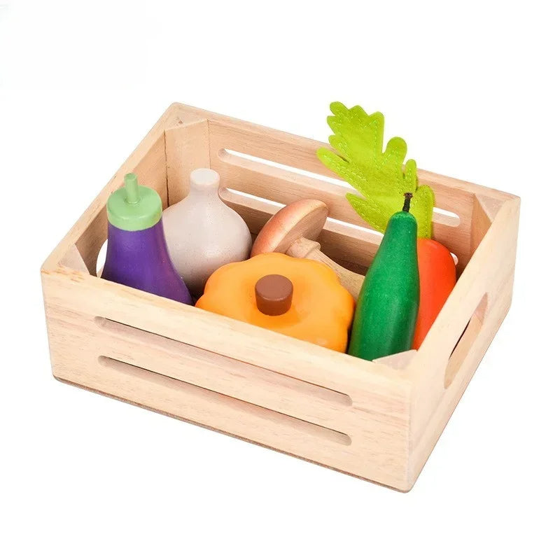 🍓 Wooden Montessori Kitchen Toy Set